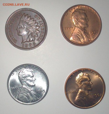 США 1 цент: 1905, 1939, 1943, 1967 До 29.01.17 22-00 МСК - DSC_0072
