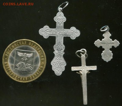 Крестики нательные Серебро 3 штуки - крестики-2