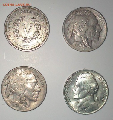 США 5 центов: 1883, 1913, 1937, 1943 До 29.01.17 22-00 МСК - DSC_0073