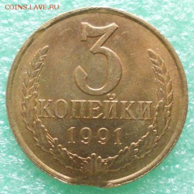 3 копейки 1991л, выкус. До 26.01.17. - 3.91а