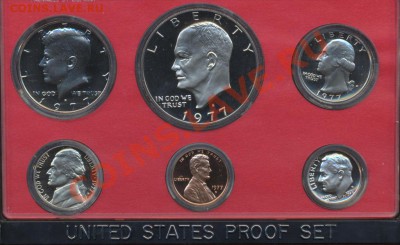 США пруф-сет.1977 г.  До 25.01.11 г. 20-00 МСК. - Сша 77.1
