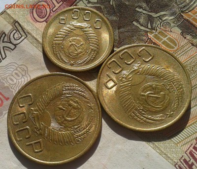 3 копейки 1953г-2шт, 2 копейки 1953г с ост. блеском до 24.01 - Фото-0344