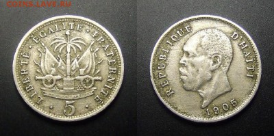 МОНЕТЫ МИРА 01-17 - Гаити – 5 сантимов (1905) №3