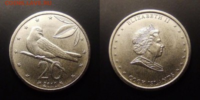 МОНЕТЫ МИРА 01-17 - Острова Кука – 20 центов (2010) «Птица» (d-33мм) (аUNC)