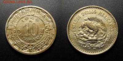 МОНЕТЫ МИРА 01-17 - Мексика – 10 сентаво (1946) медь-ник (XF+) №2
