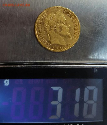 Франция. Наполеон 3. 1865г. 10 франков. Золото. до 31.01 - 20170126_104544