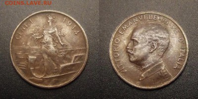 МОНЕТЫ МИРА 01-17 - Италия – 1 чентезимо (1914 R) медь №2