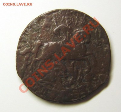 Одна и две копейки 1758 г, две перечекан из облачной 1756г. - 1k1758