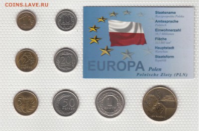 Набор Польша. 8 монет. Запайка. До 1.02 22-00 - ПОЛЬША - 01А (390)