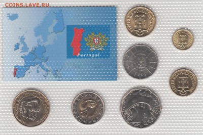 Набор Португалия. 7 монет. Запайка. До 1.02 22-00 - ПОРТУГАЛИЯ - Б