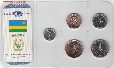 Набор Руанда. 5 монет. В пластике. До 1.02 22-00 - РУАНДА - 01А (300)