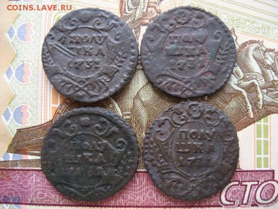 Полушки 1730 - 1750гг 16шт. Определение и оценка. - 2.JPG