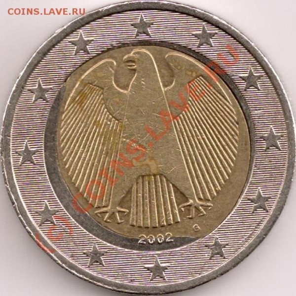 2 евро 2002 года Германия, брак? - 222