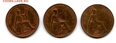 АНГЛИЯ 1 Пенни 1917г 1929г.1945г.   22.00 мск - img030