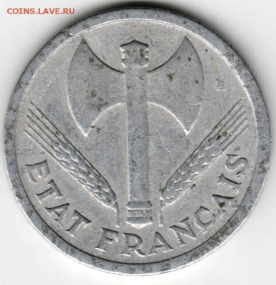 Франция. 2 франка 1943 г. до 24.00 03.02.17 г. - Scan-170127-0017