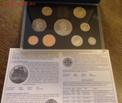 АНГЛИЯ - оф. жесткий набор 1996 г. книжечка до 3.02, 22.00 - Англия набор 1996 коробка_2