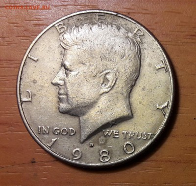 50центов(half dollar) 1980год оценка - 20170128_214857