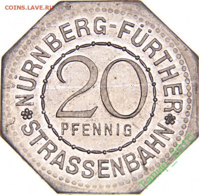Нотгельд. Нюрнберг 20 пфенингов German Museum до 2.02 в 22.1 - 49088416