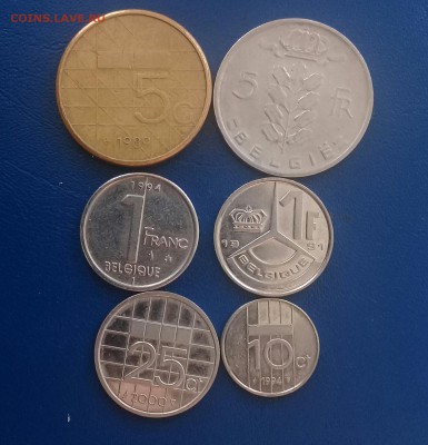 6 монет Бельгия,до 30.01. - 20170126_143743