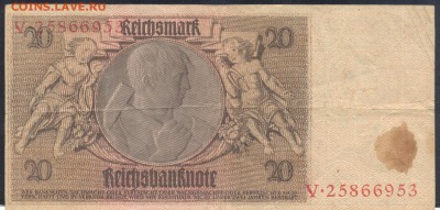 Германия 20 марок 1929 г. 31.01.17 г. 22 -00 МСК. - 20 м. 1929 1