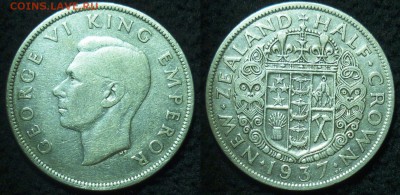 Новая Зеландия.Полкроны.Георг 6.1937 - 212 1937
