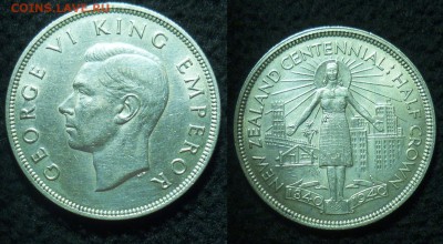 Новая Зеландия.Полкроны.100 летие.1940 - 212 1940