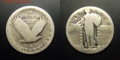 две США + одна Канада (оценка) - США – 1 квотер (25 центов) (дата не видна (1917-1930)) (Аg)