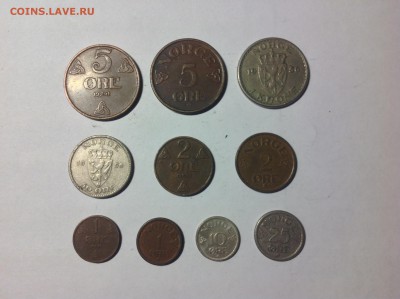 НОРВЕГИЯ, 10 МОНЕТ. - 1 (19)