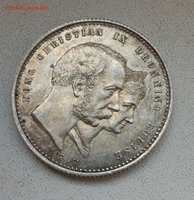 Дания, 2 кроны 1892 юбилейная, до 03.02.17 в 22.00 - P_20170129_112826_1