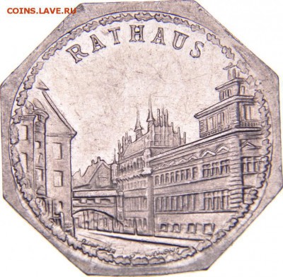 Нотгельд.Нюрнберг 20 пфенингов. Rathaus    до 2.02 в 22. - Нюрнберг 20 пф. Rathaus 1921