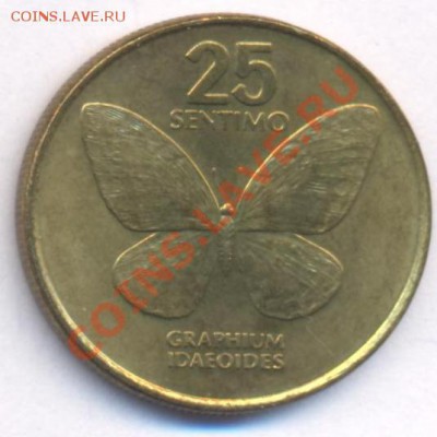 Филиппины 25 центов.1986 г.  До 23.01.11 г. 20-00 МСК. - Филиппины 25.1