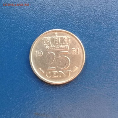 25 центов 1951,Нидерланды,2.02. - 20170130_182323