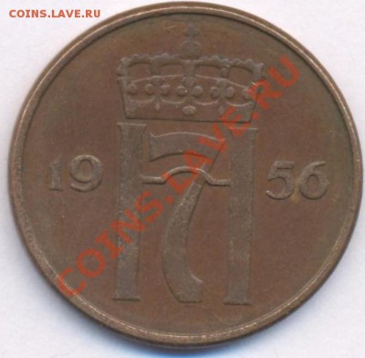Норвегия 5 эре.1956 г. До 23.01.11 г. 20-00 МСК. - Норвегия1