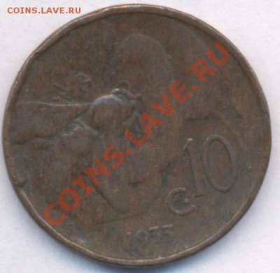 Италия 10 чензимо.1933 г. До 23.01.11 г. 20-00 МСК. - Италия.1