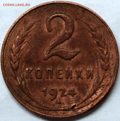 R! 2 копейки 1924 шт. 1.2Б (№6 по АИФ) - 2.24 реверс