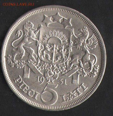 5 латов 1931 Латвия - А