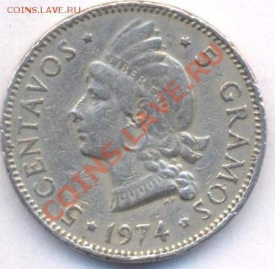 Доминикана 5 центаво.1974 г. До 23.01.11 г. 20-00 МСК. - Доминикана