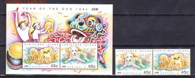 Острова Рождества 1994 собаки 2м+блок - 57