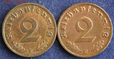 С 1 руб. III-й РЕЙХ  2 пфеннига 1938г."F"и"Е"  до 6.02 в 22 - IMG_4438.JPG