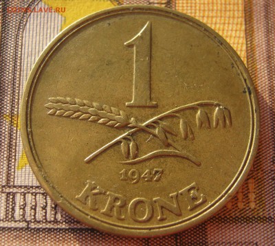 ДАНИЯ 1 крона 1947. Кристиан X. 07.02.2017 - 039.JPG