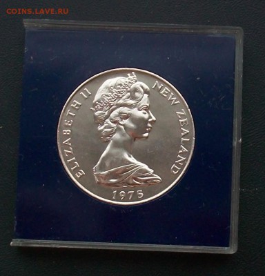Крона Шайба ! Новая Зеландия 1$ доллар 1975 Герб коробка - 100_6759