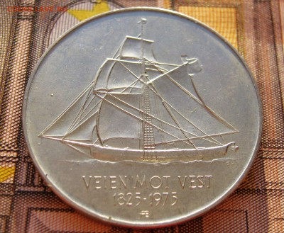 НОРВЕГИЯ 5 крон 1975. 150 лет иммиграции в Америку. 08.02. - 078.JPG