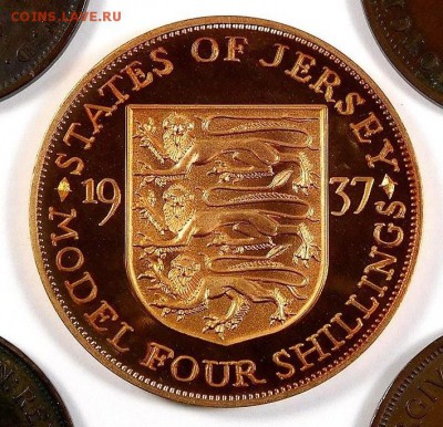 Джерси 4 шиллинга 1937 model coin - jersey 4 shill