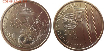 Португалия 200 эскудо 1999 Смерть в море Кораблекрушение - см_enl