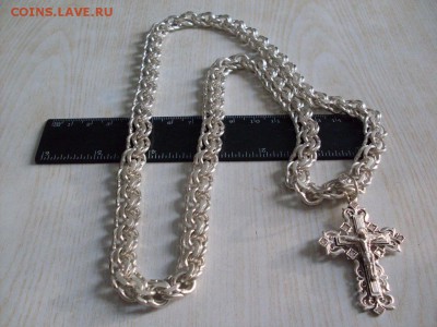 ГИГАНТ !!!   цепь серебро 925пр "бисмарк"+крест--60руб за гр - SDC12795.JPG
