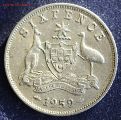 С 1 руб. АВСТРАЛИЯ 6 пенсов 1959г. ЕЛИЗАВЕТА-II до 9.02 в 22 - IMG_4482.JPG
