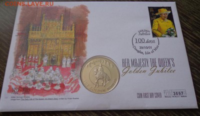 ФОЛКЛЕНДСКИЕ о-ва - 50п ЗОЛОТОЙ ЮБИЛЕЙ конверт 10.02, 22.00 - Фолкленды 50 п 2002 Золотой юбилей (королева на лошади) конверт_1