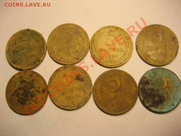 Продам 5 копеек 1931-49.55.46.48.57 годов - набор пятаков1