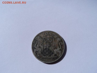 2 гульдена 1932 данциг на подленность и оценку - image