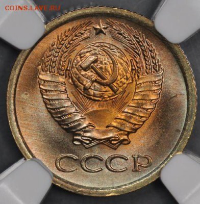 1копейка 1935г. Старый герб. Слаб NGC ms66 - 1-64 NGC MS66